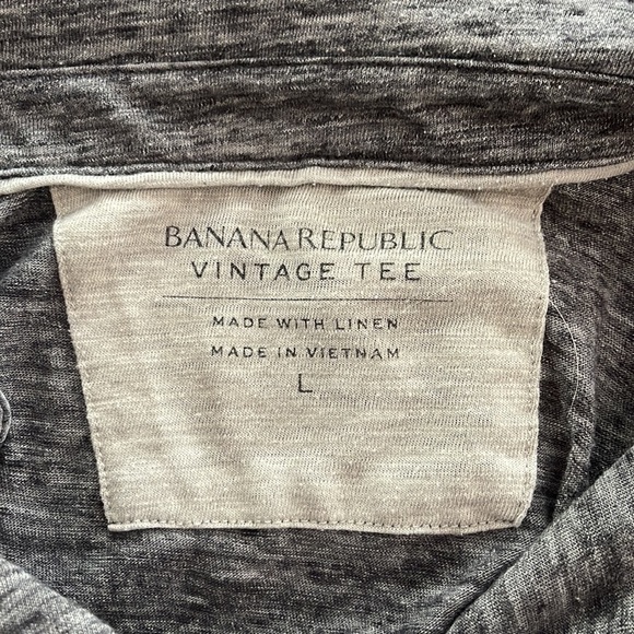 Banana Republic linen polo. Gray  large - Picture 3 of 3